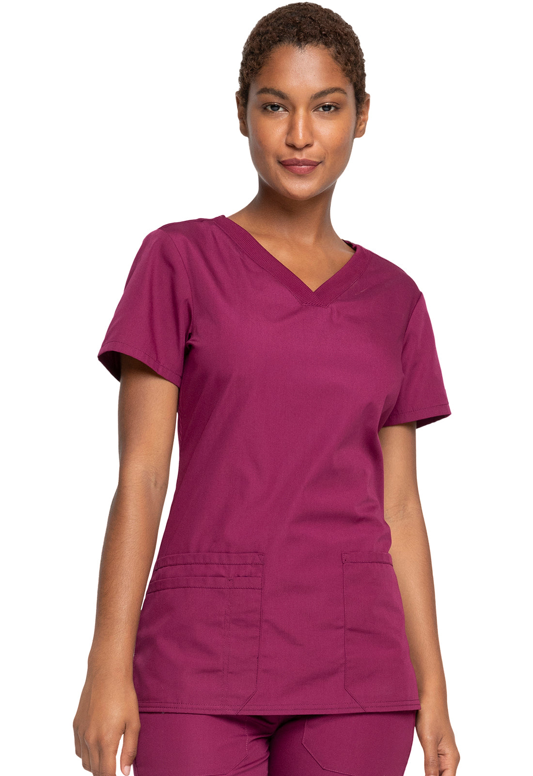 Women's V-Neck Top - Wine